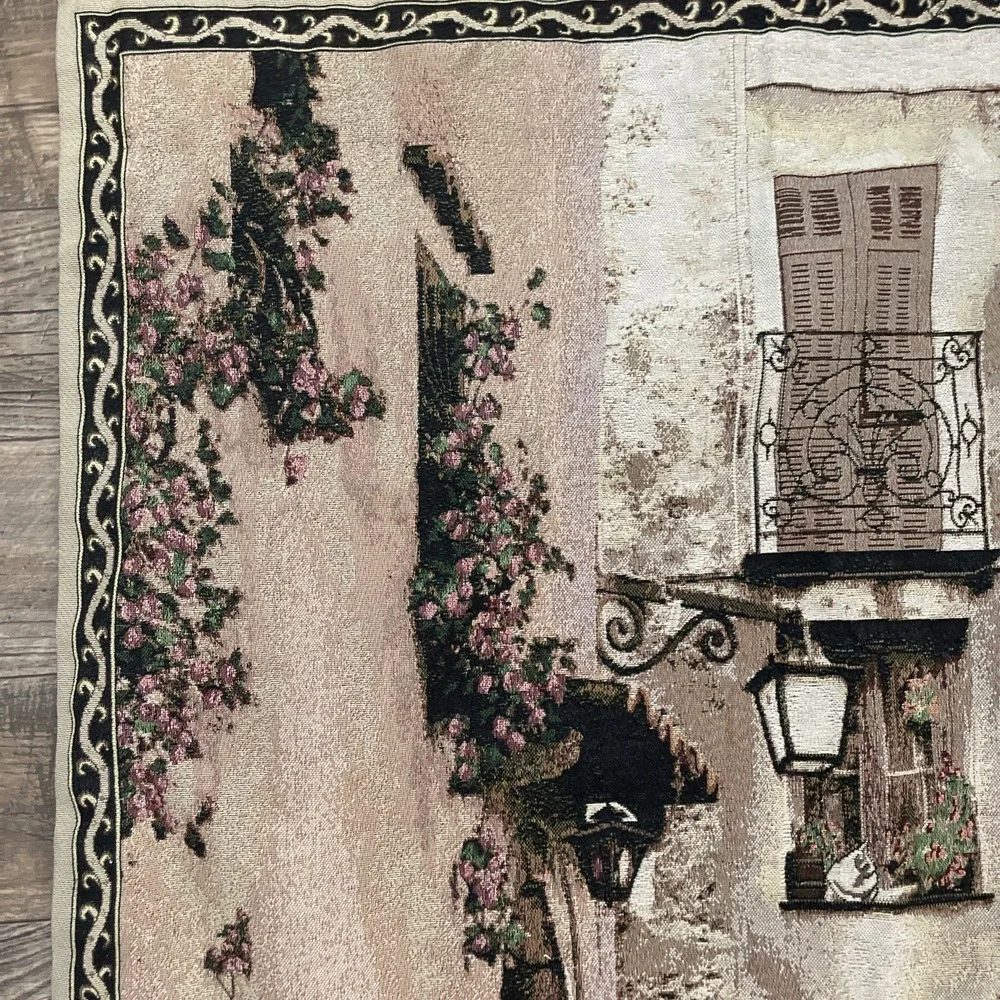 Cat‎ In A Window Street View Manual Woodworkers & Weavers Wall Tapestry 36x56